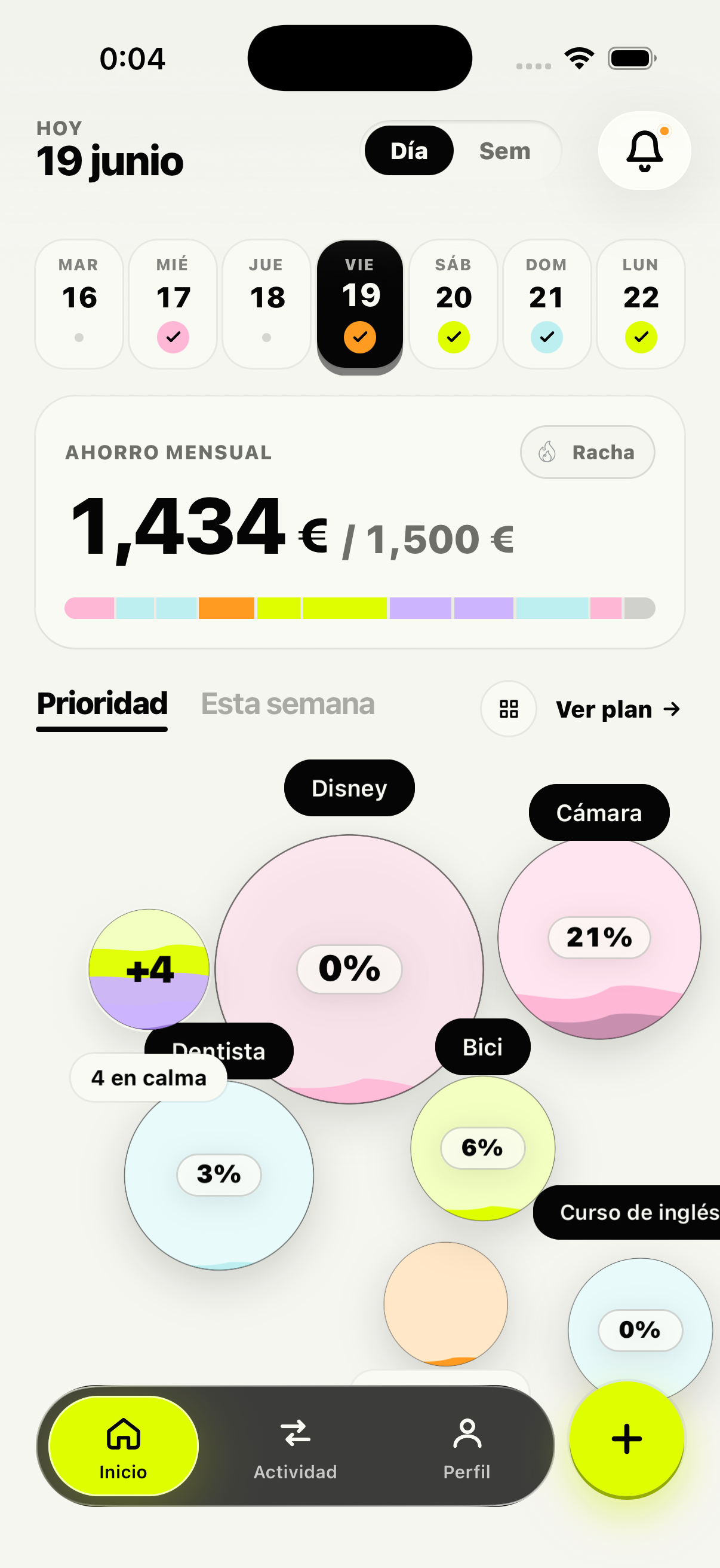 Pantalla de Pote